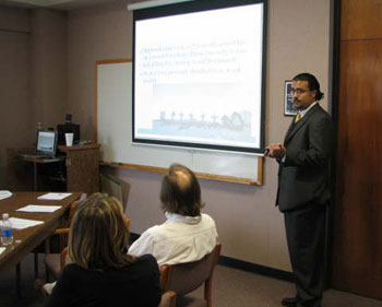 Bipin Sharma, teaching CSISD counselors