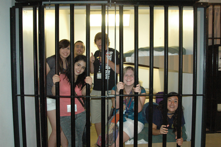 students at prison museum