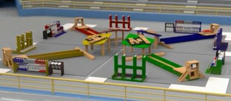 obstacle course mockup