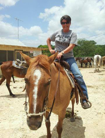 Correctional officer on a horse