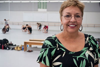 Cindy Gratz in dance studio