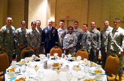 SHSU Army ROTC students with the Army Chief of Staff