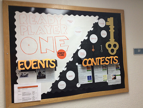 Estill Hall bulletin board