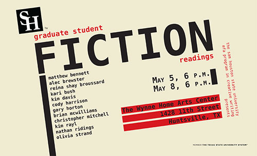Fiction readings poster