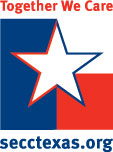 logo Texas flag Together We Care secctexas.org
