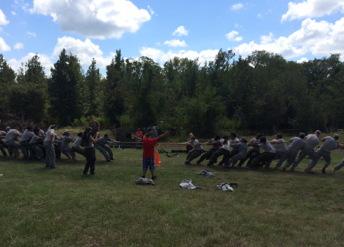 ROTC playing Tug-of-War