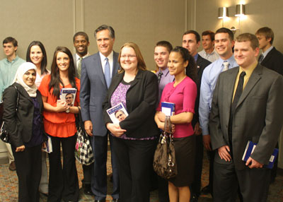 Junior Fellows with Mitt Romney