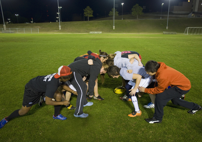 Women's rugby scrum