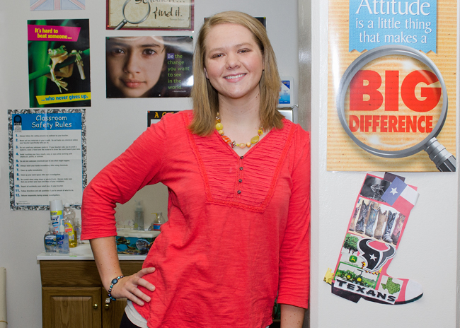 Amanda Schulte in her classroom