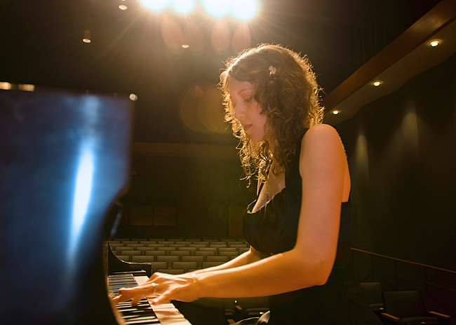 Smigelskaya playing piano