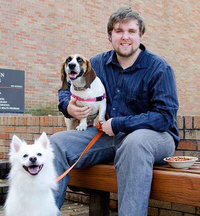 Dallas Arnold with dogs