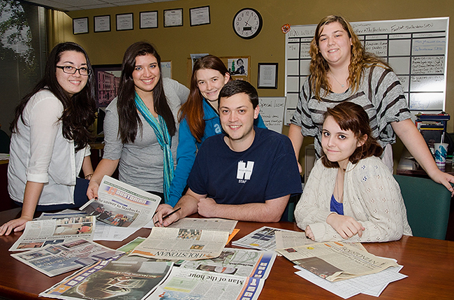 Houstonian staffers posing for a picture