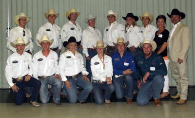 Sikes and the rodeo team