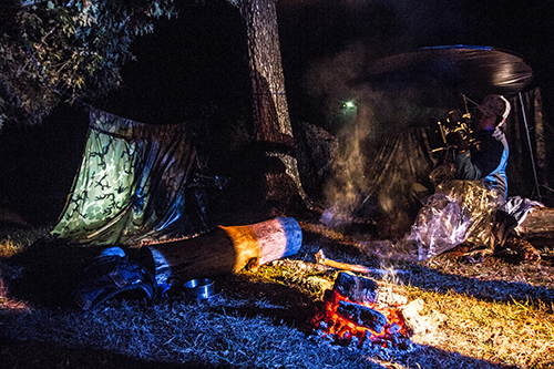 film still of a campsite