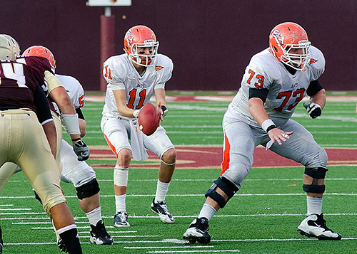 Watson protecting quarterback Brian Bell