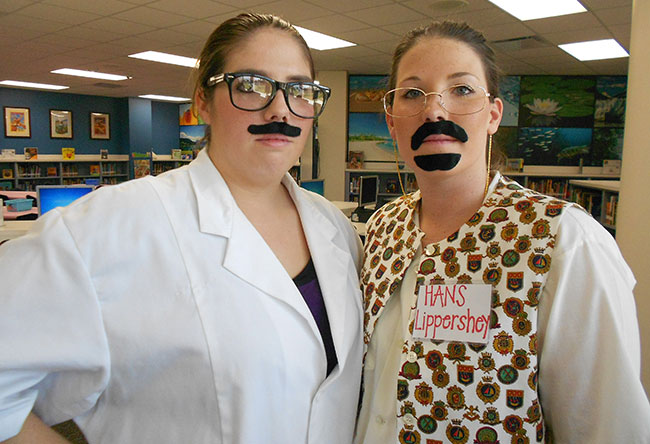 Education majors dress up as famous scientists