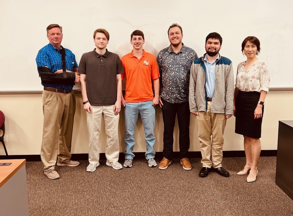 From left: William Ellegood, Riley Okilen, William Hill, Dylan Cormier, Samuel Eastman and Willow Yang.