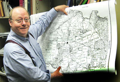 Jim Tiller with map.