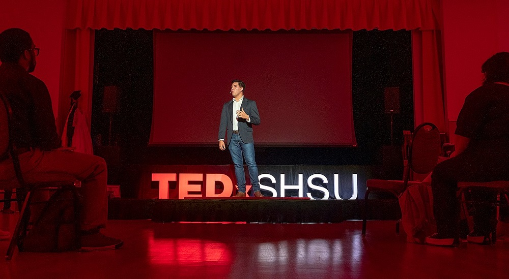 Sebastian Aguirre at TEDxSHSU event