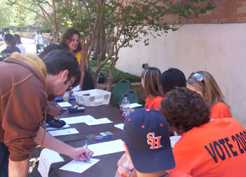 voter registration table