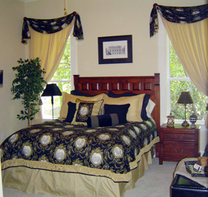 gold bedroom