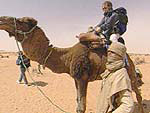 Emily Hoyt riding a camel