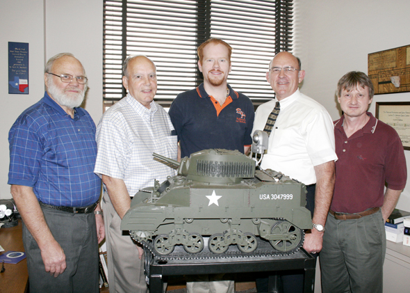 Luning, McCoy, Minter, Hallum, Smith with tank