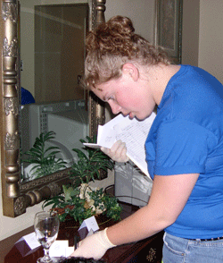 student and wine glass